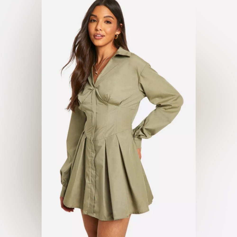 Light green Corset Dress-NWT pantless mini shirt